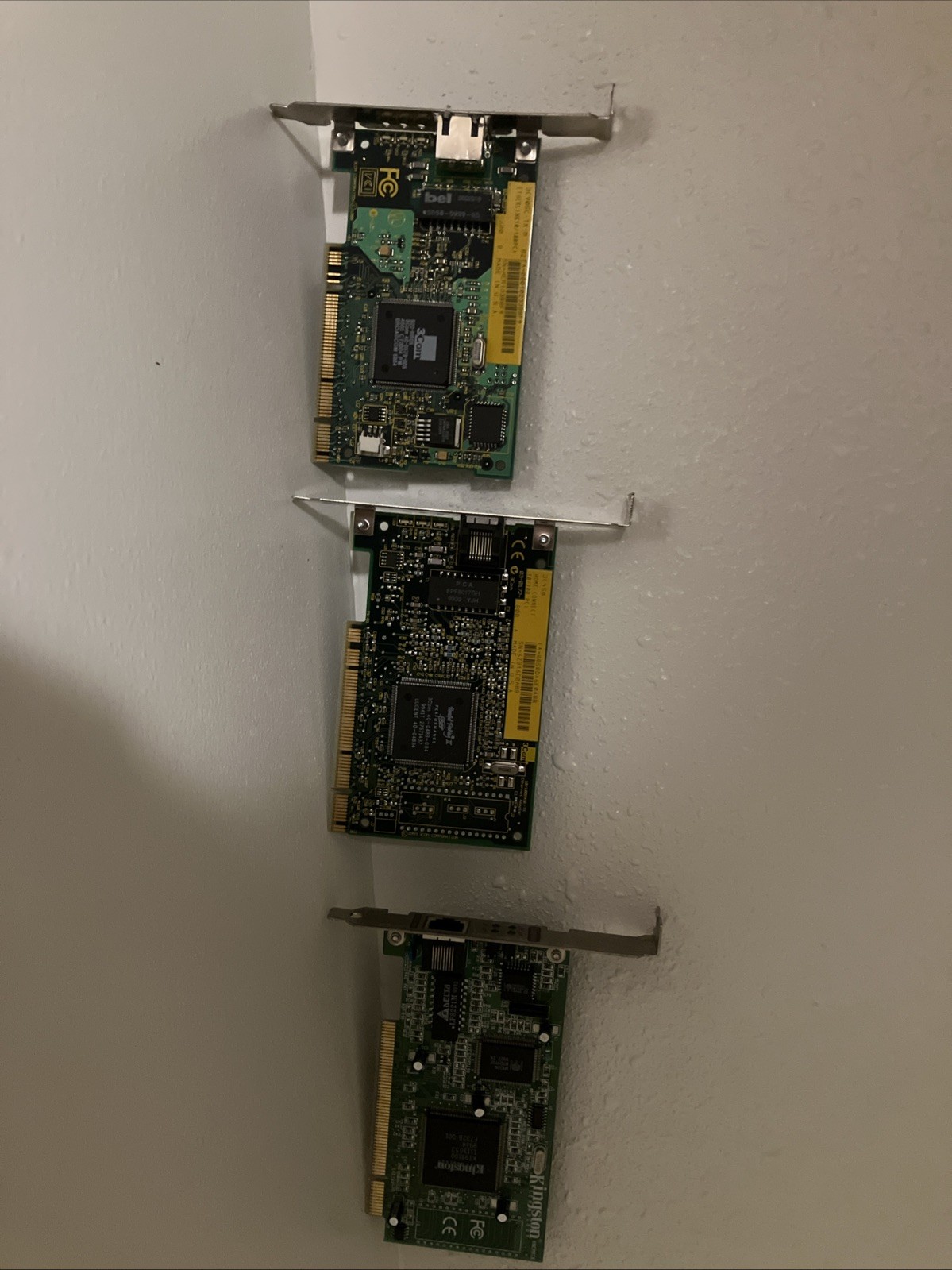 3 (THREE) x KINGSON KNE30T 10 MBPS RJ45 PCI ETHERNET NETWORK CARDS / ADAPTERS