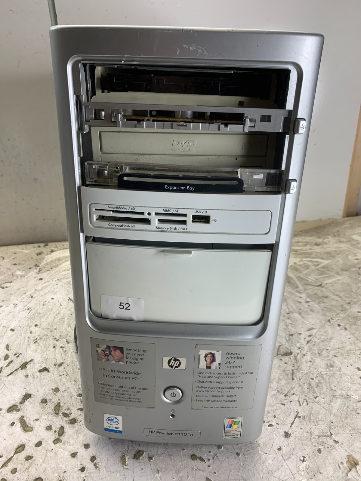 HP Pavilion a1101n Intel Celeron 2.93GHz 512MB NO HDD