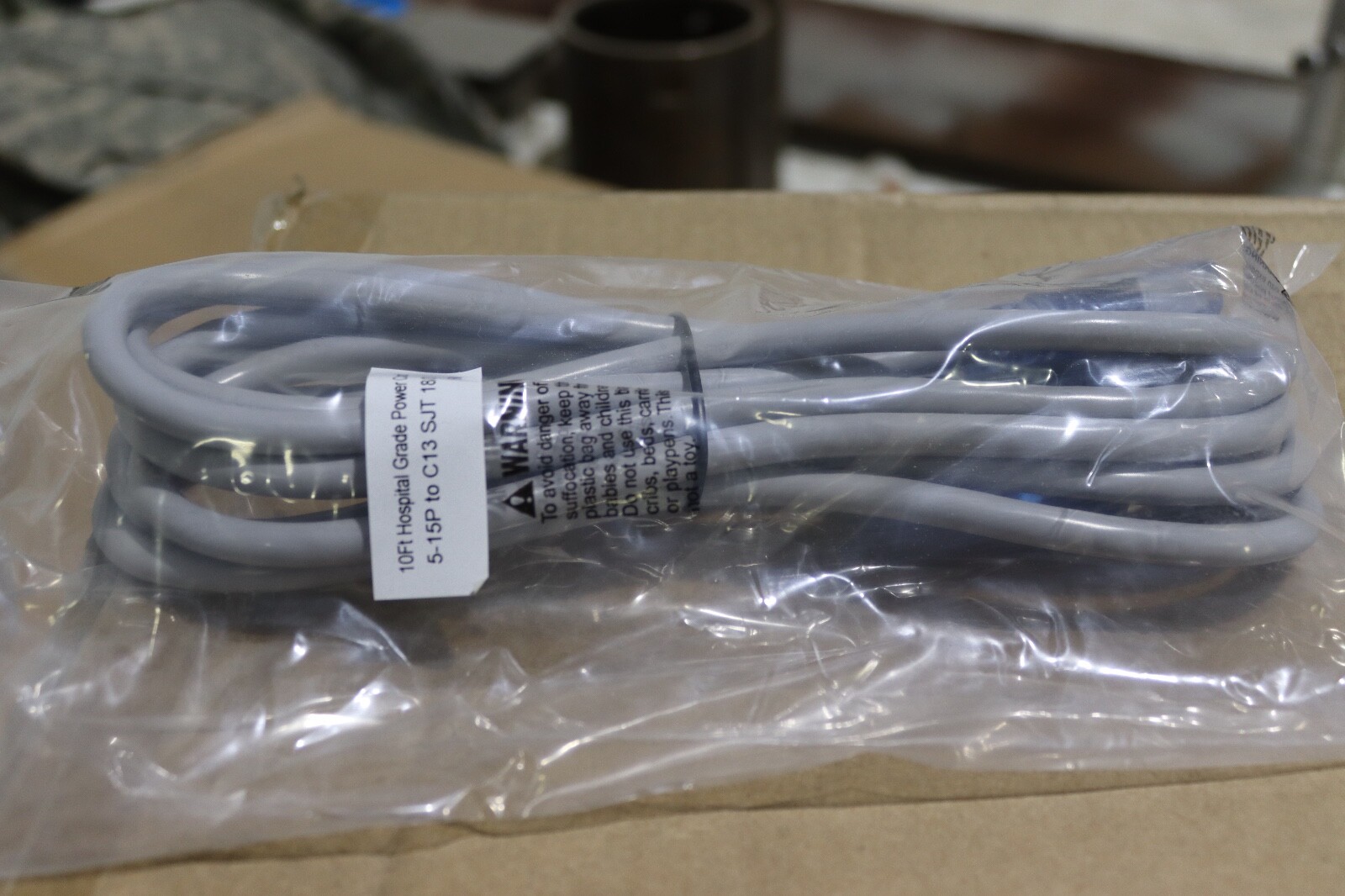 15Pack 6ft Hospital Grade Green Dot 5-15P to C13 SJT Black Color Power Cord