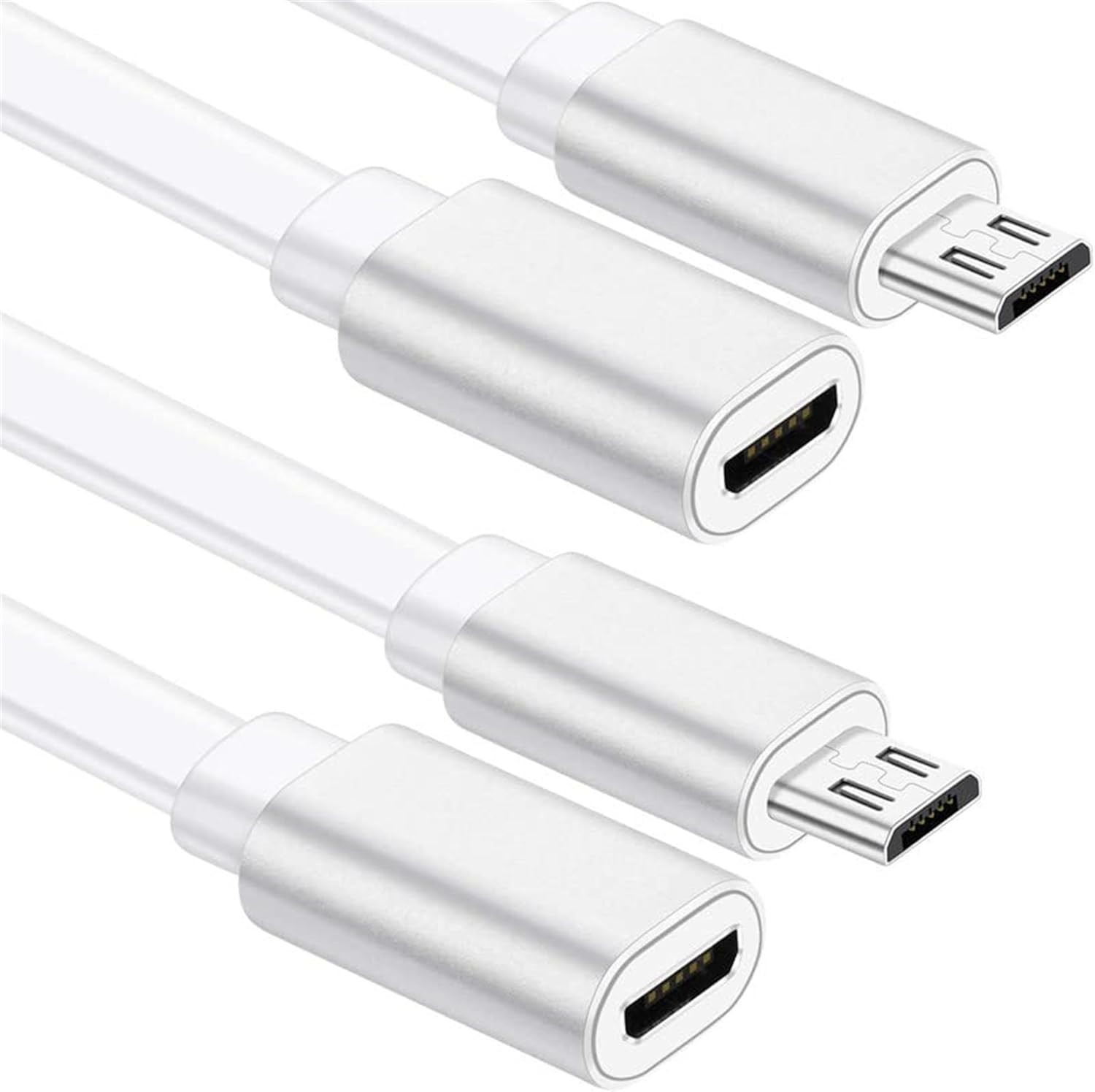 Micro USB Extension Cable 20FT Total 2 Pack Male to Female Extender for Camera