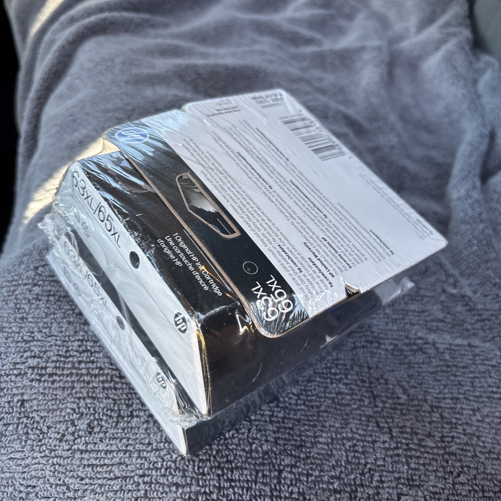 (PACK OF 4 Genuine HP 63XL/65XL Black Noir Ink Cartridges EXP 12/27 Wrap Sealed