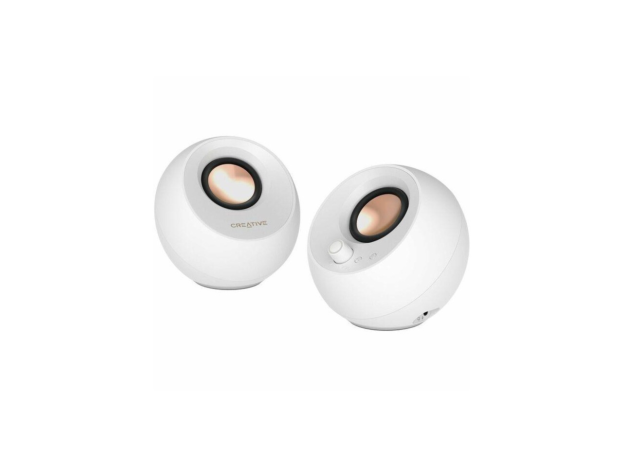 Creative Labs Pebble Pro 2.0 Bluetooth Desktop Speakers (White)