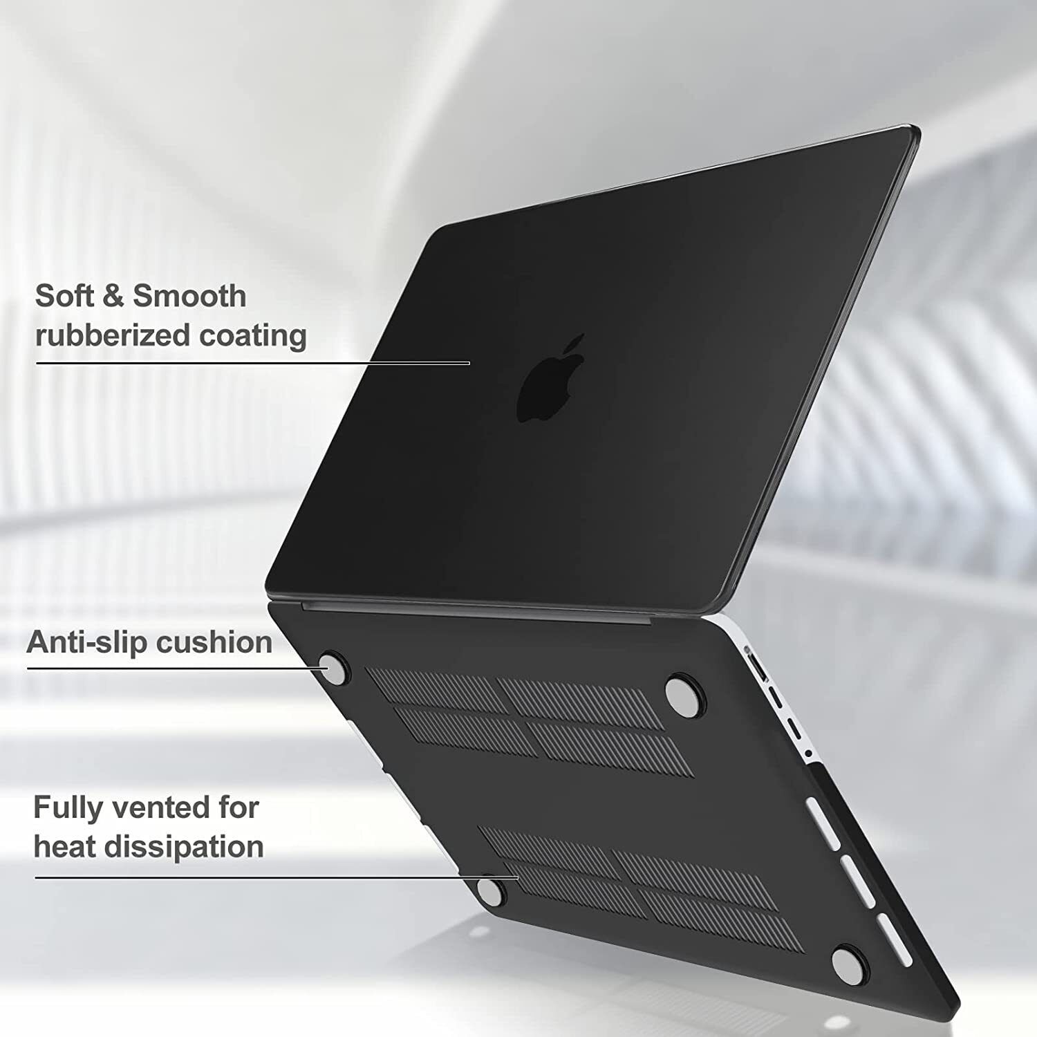 Crystal Clear Top/Bottom Case Cover for Macbook Pro 13 M1 Mac Air 13.6 M2 2022