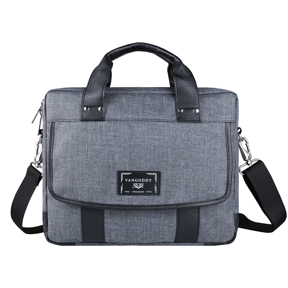 Classic Nylon School Business Briefcase Messenger Case For 13" 15" 17" Laptop