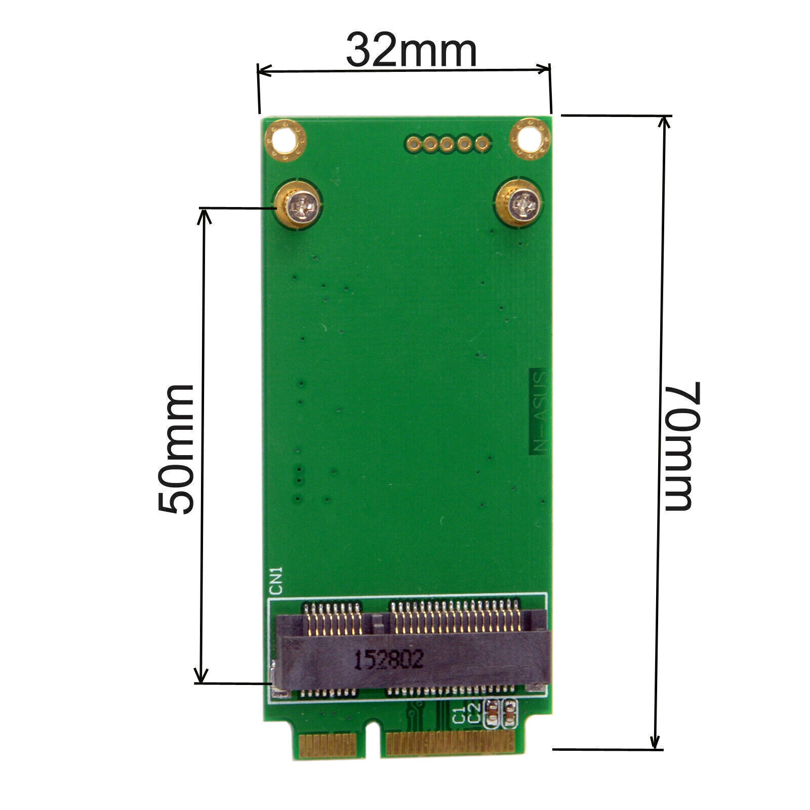 NFHK   3x5cm mSATA Adapter to 3x7cm Mini PCI-e SATA SSD for Eee PC S101 900 T91