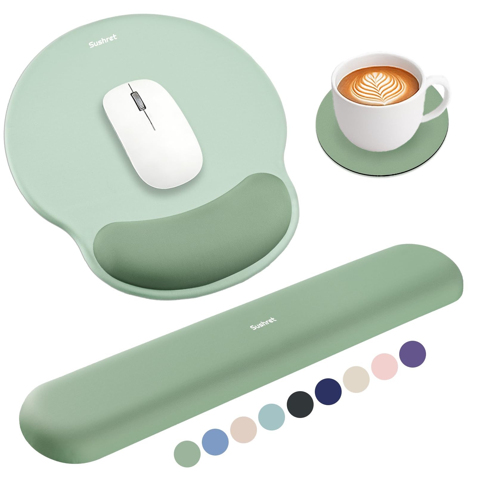 Ergonomic 3-in-1 Gel Memory Foam Mouse Pad & Wrist Rest Set - Gaming Desk Access