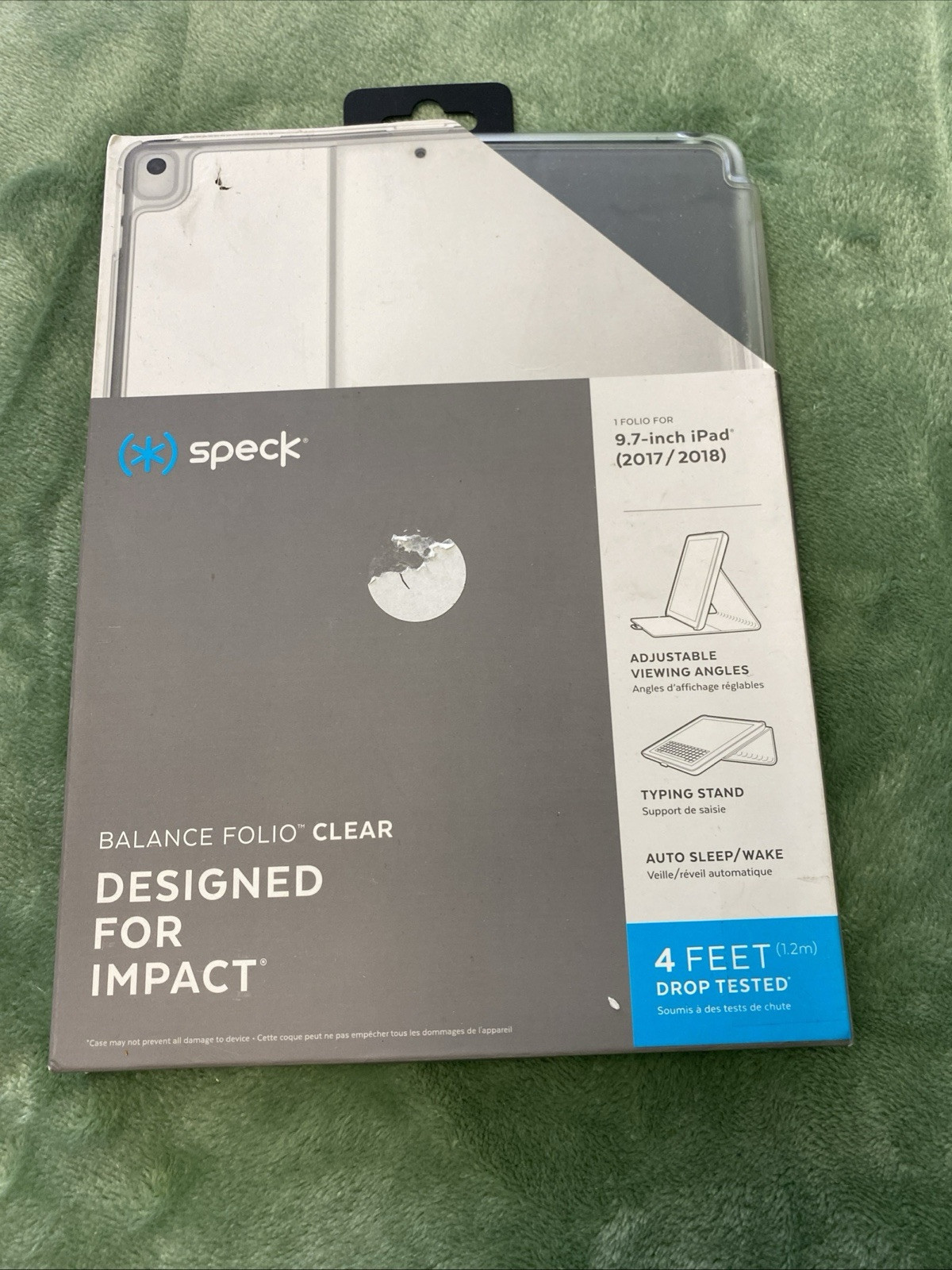 Speak Balance Folio Clear Black / Gray /Clear 9.7 iPad (2017/2018)