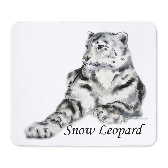CafePress Snow Leopard Non-slip Rubber Mousepad, Gaming Mouse Pad (111734407)