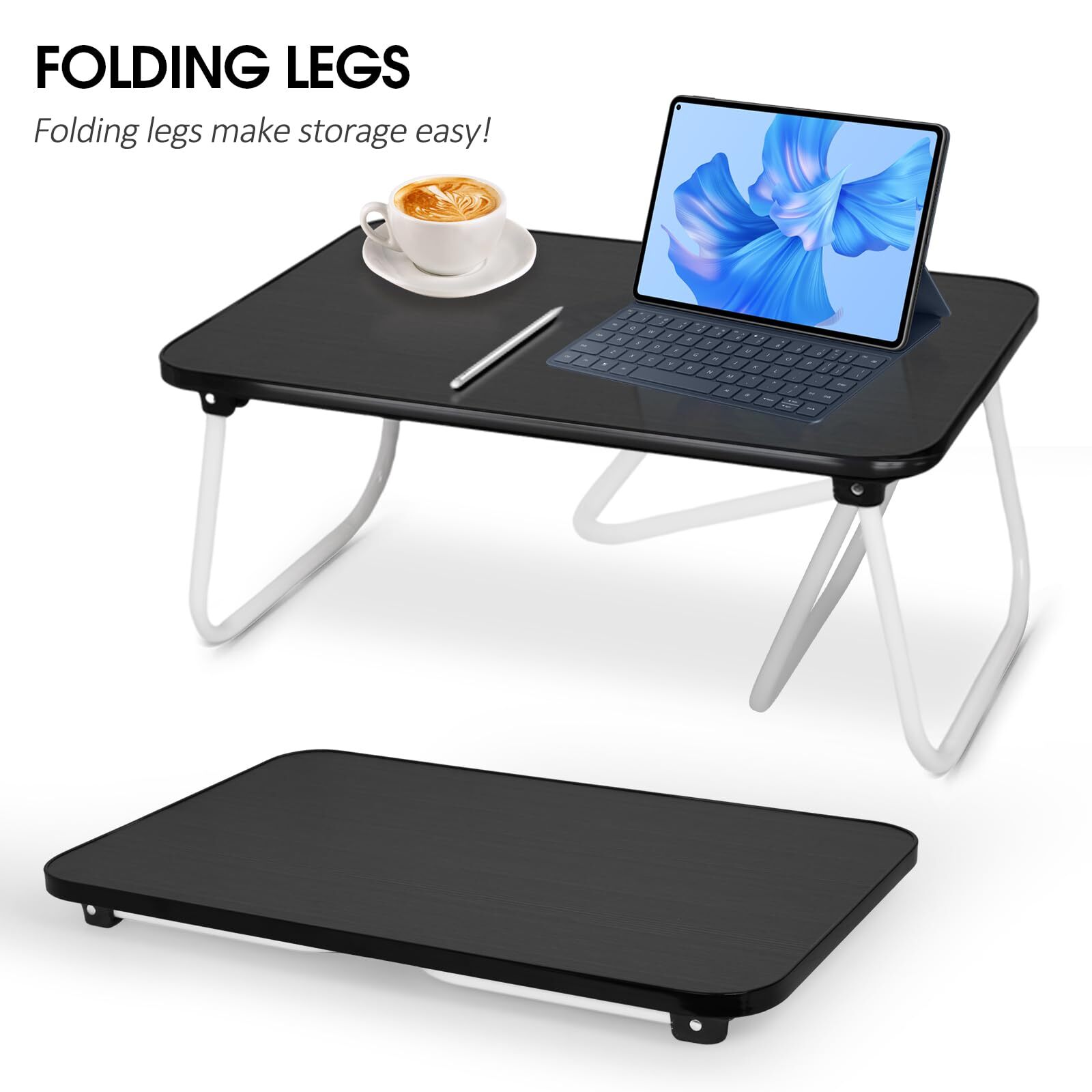 Mesa de lectura plegable con bandeja de cama portátil para ordenador portátil