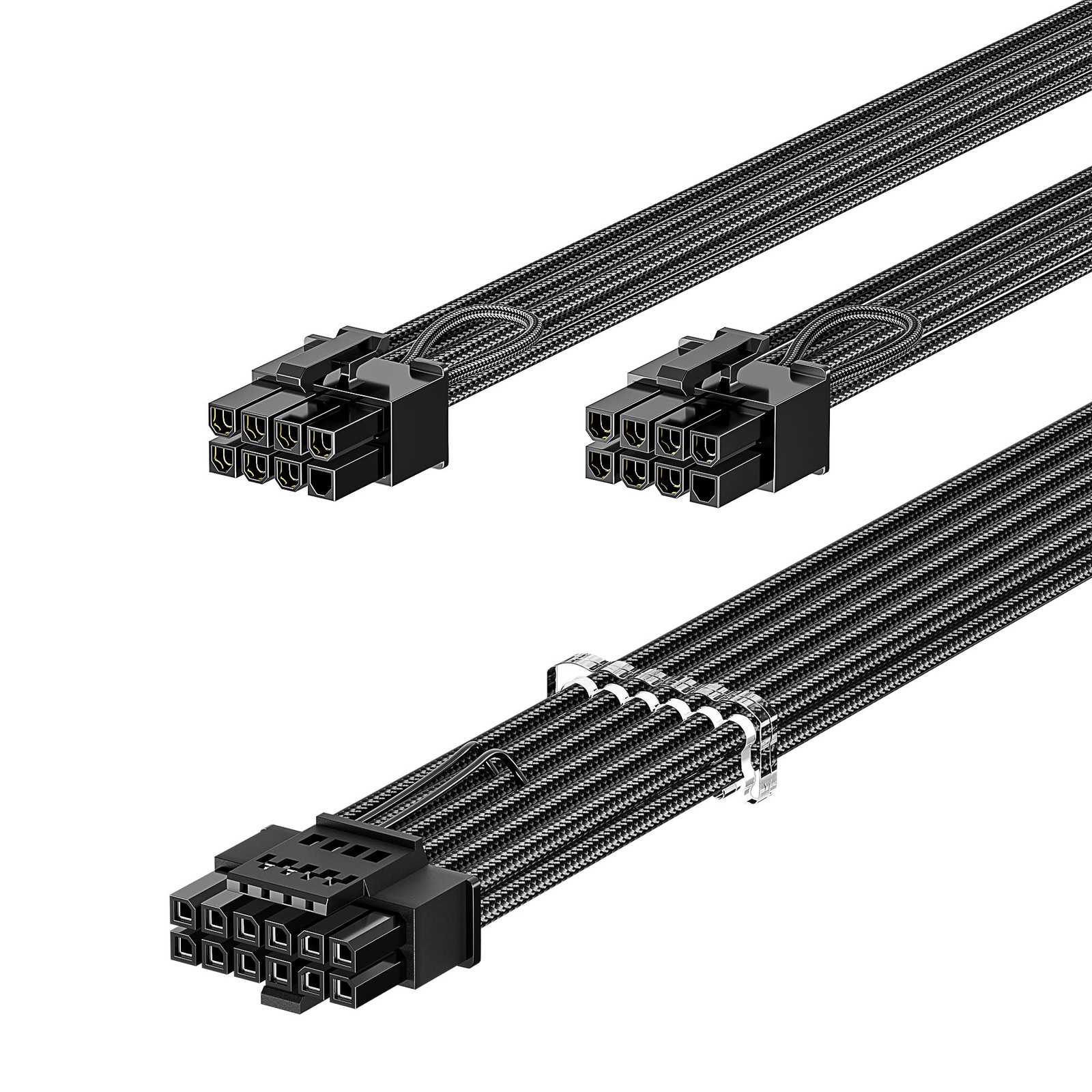 Fasgear PCIe 5.0 Power Cable 70cm 12VHPWR 16-Pin to 2x 8-Pin Black Japan Import