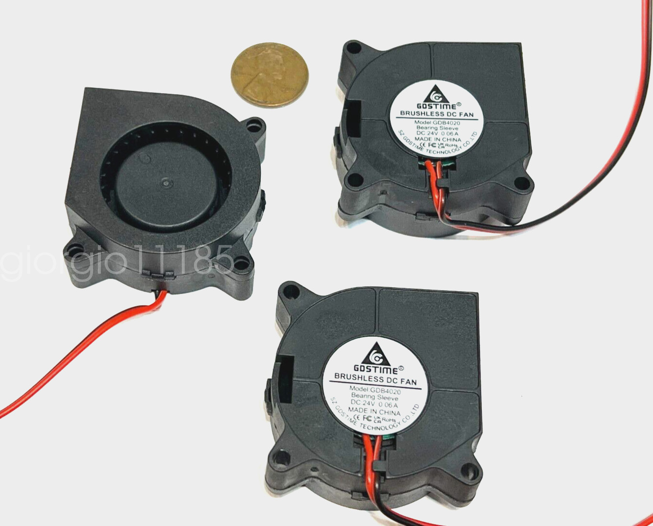 3 Pieces 24v blower fan quiet dc cooling strong 3d printer replacement 4020