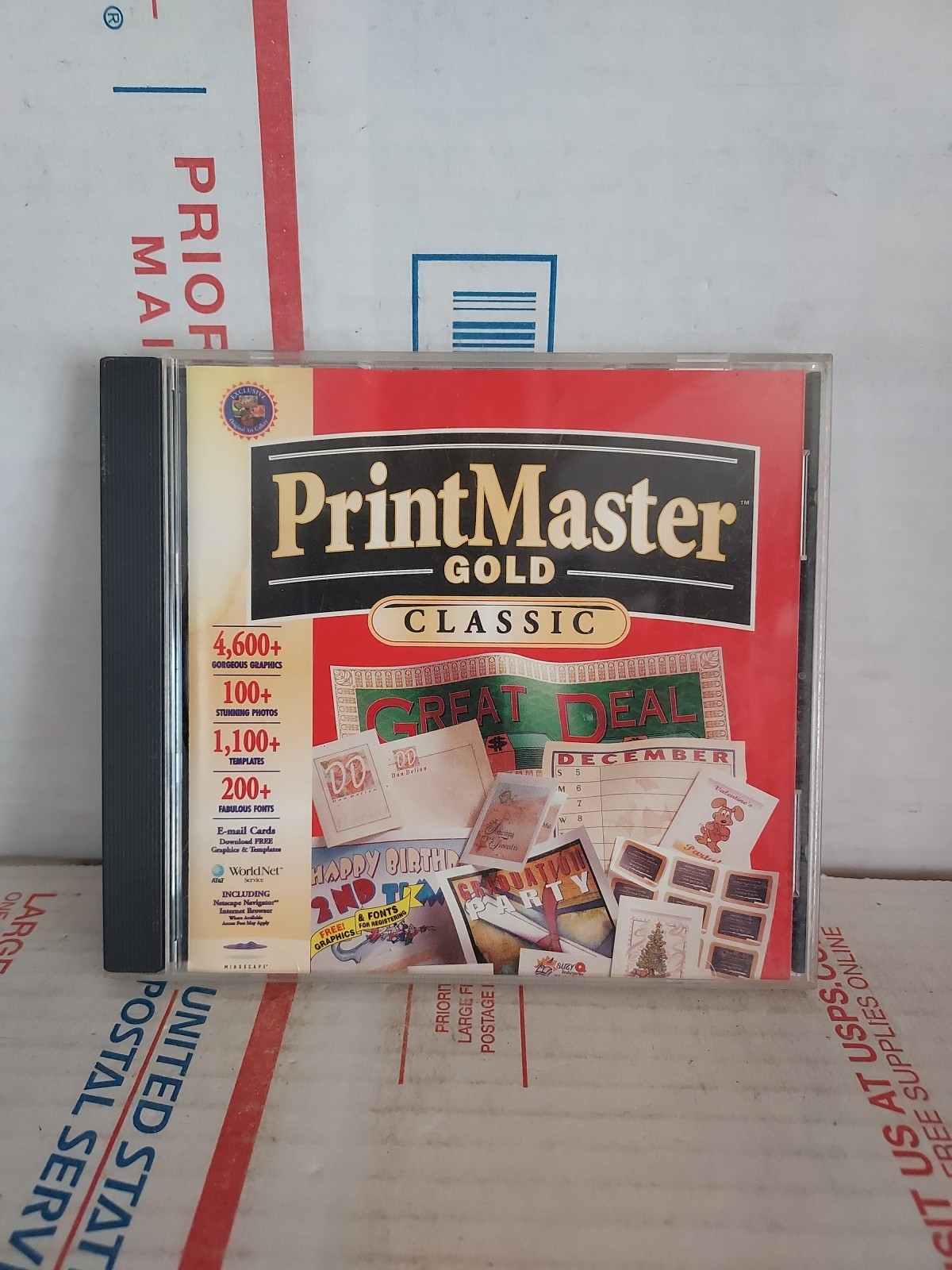 Vintage 1997 PrintMaster Gold Bonus Pack Version 4.0 Software Good Used - #173