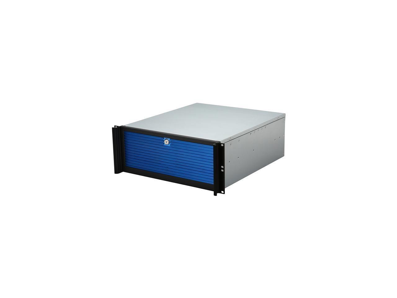 iStarUSA D-416-BLUE Metal/ Aluminum 4U Rackmount Compact Stylish Server Chassis