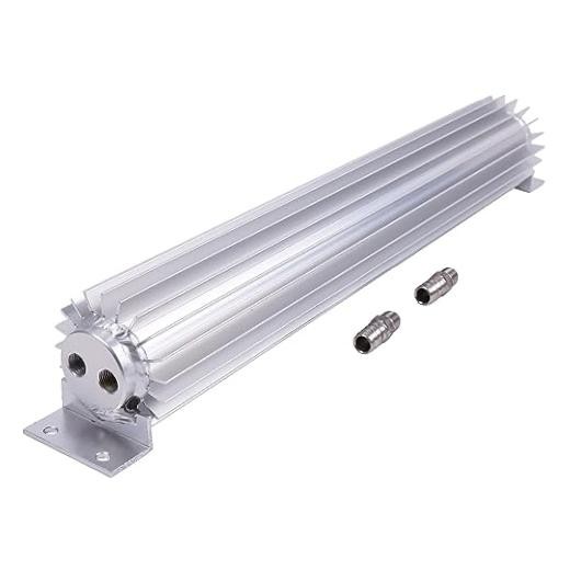 18" Universal Aluminum Dual Pass Transmission Trans Oil Cooler - Aluminum