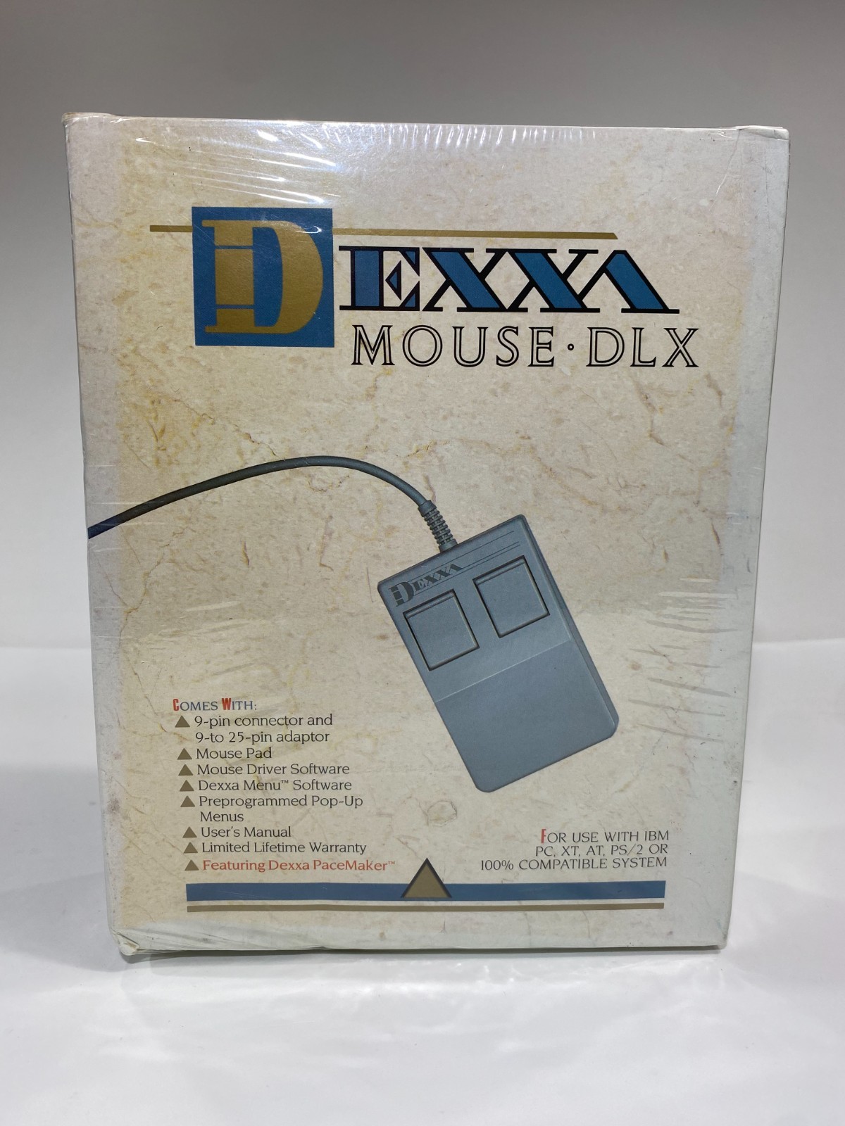 Vintage Dexxa Mouse DLX New Old Stock Sealed Computer Mouse IBM Compatible