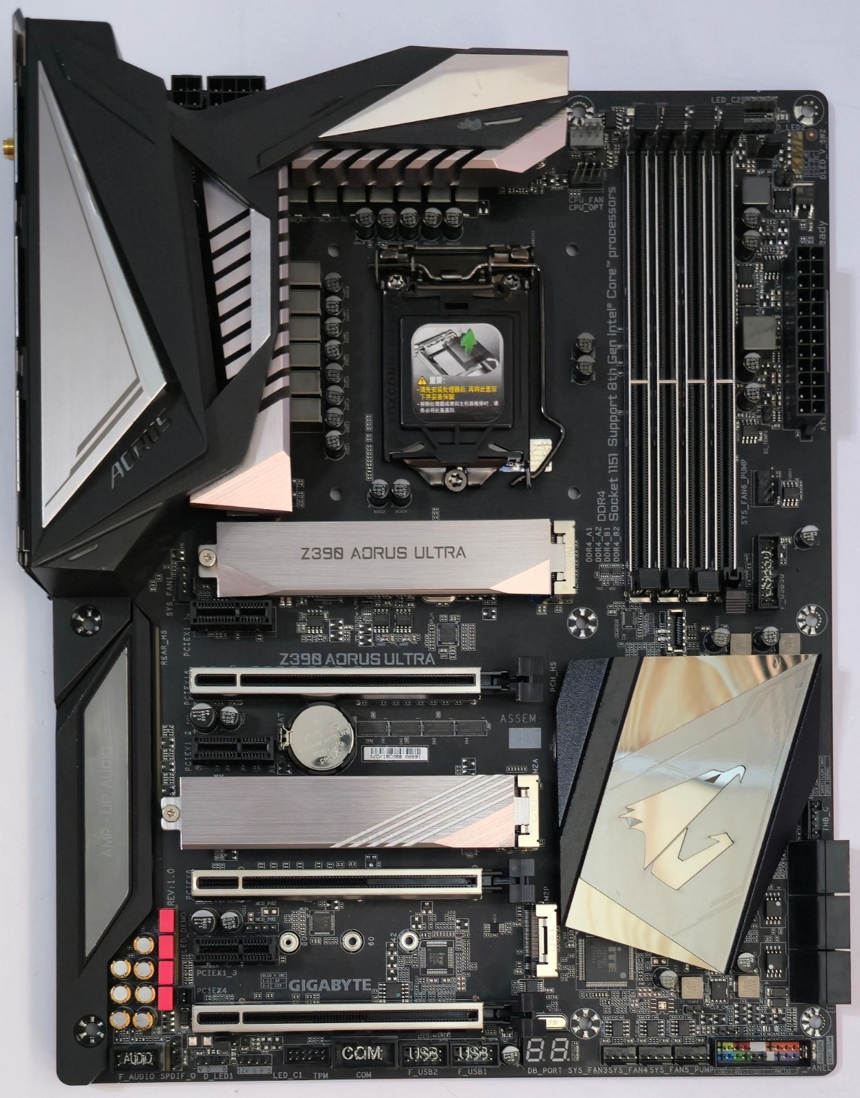 Gigabyte Z390 AORUS ULTRA LGA1151 ATX Intel DDR4 Motherboard *Missing NVME Cover