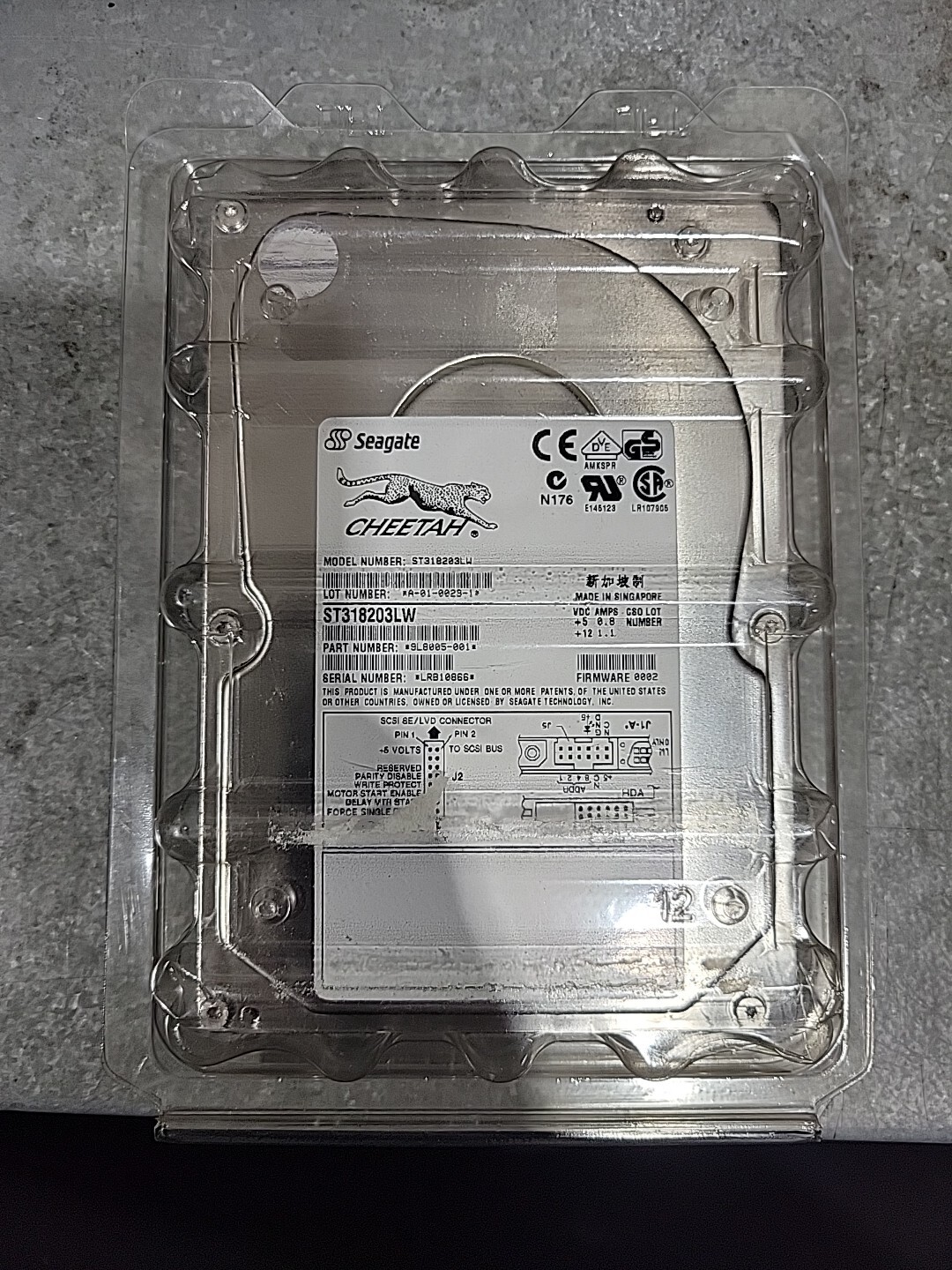 Seagate Cheetah SCSI Internal Harddrive 18GB Model ST318203LW 68pin 3.5