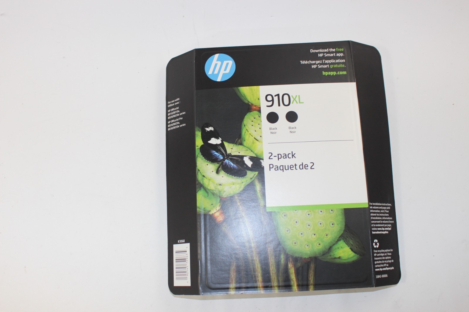 New HP 910XL Black Ink Cartridge 2 Pack 3JB42BN - Exp. 02/2028