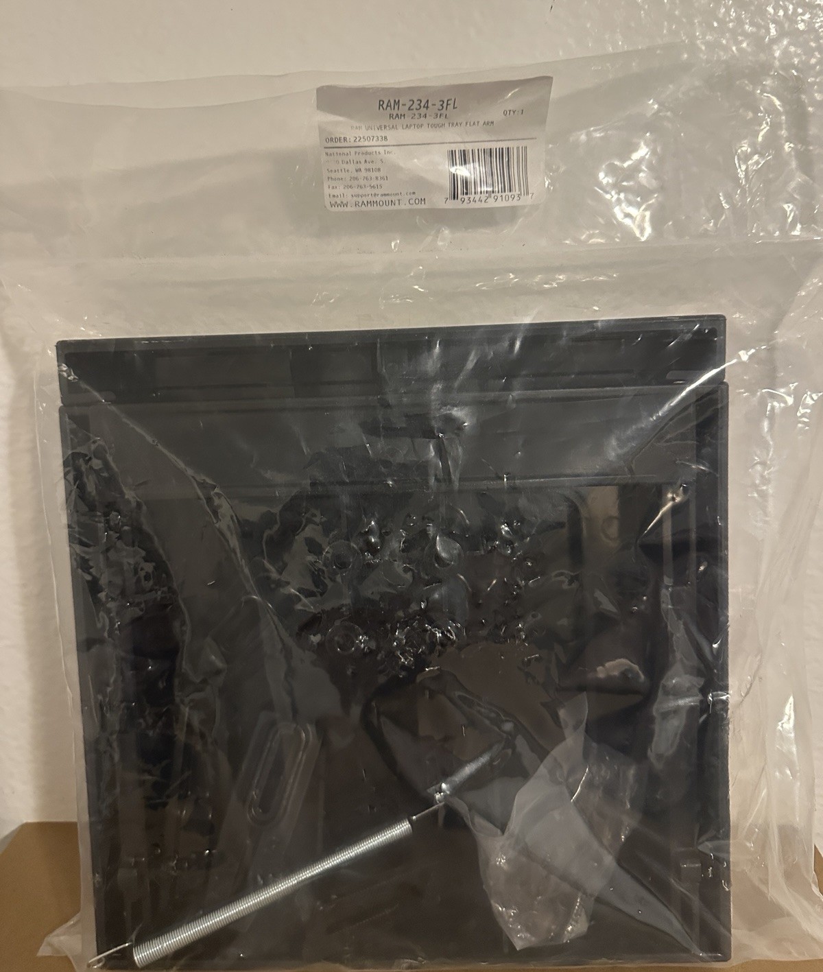 RAM Mount Universal Laptop Tough-Tray Holder w/ Flat Retaining Arms RAM-234-3FL