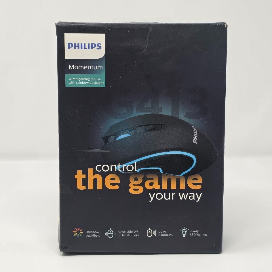 Philips SPK9201B wired gaming mouse USB LED 7 Way Lighting Effects 