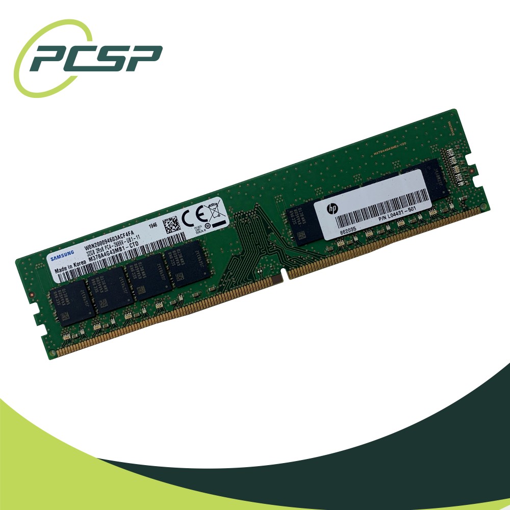 Samsung 32GB PC4-2666V-U 2Rx8 DDR4 UDIMM Unbuffered Desktop RAM M378A4G43MB1-CTD