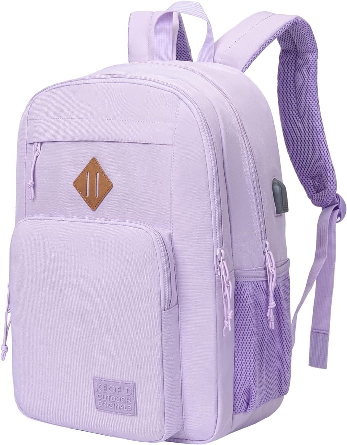 classic carry-on travel backpack for men and women, Anti 17.3Inches, Purple 