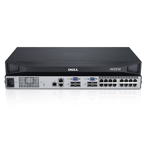 Dell Analog 16x KVM Ports Switch DAV2216 - TAA Comp, 2 Local Users, Desktop 1U
