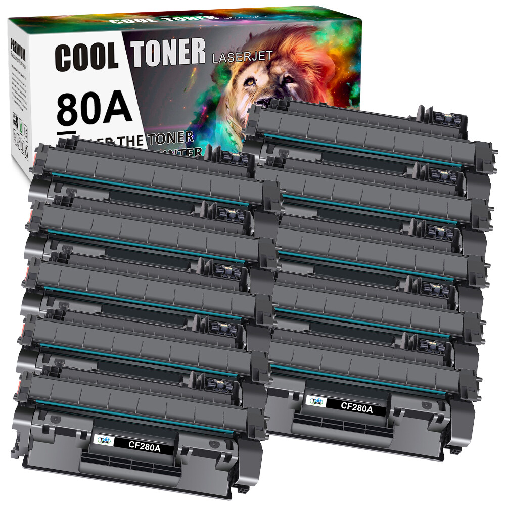 10 PK Compatible with HP 80A CF280A Toner LaserJet Pro 400 M401dn M401n M425dn