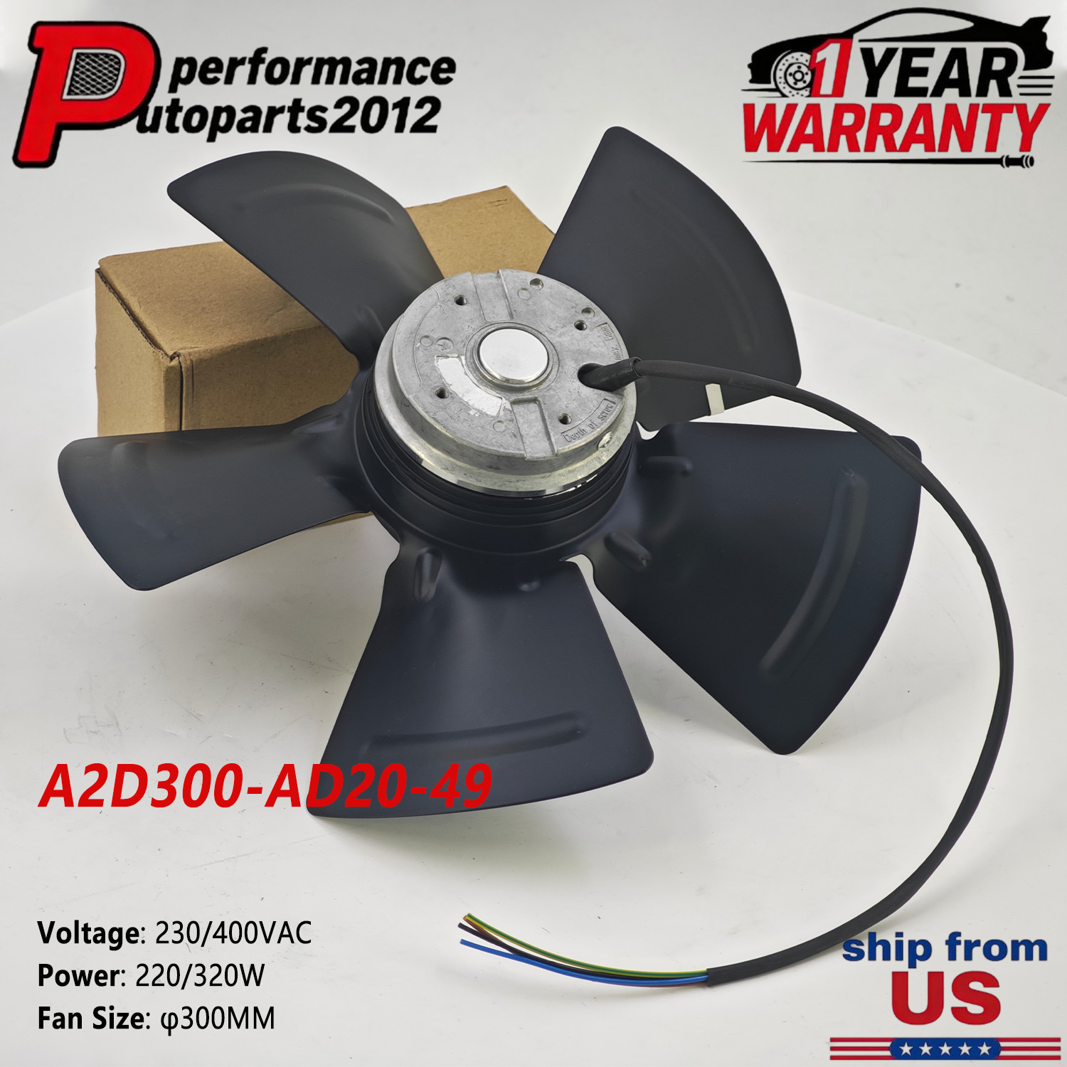 New Axial Cooling Fan A2D300-AD20-49 for Ebmpapst 230/400V 220/320W 0.70A