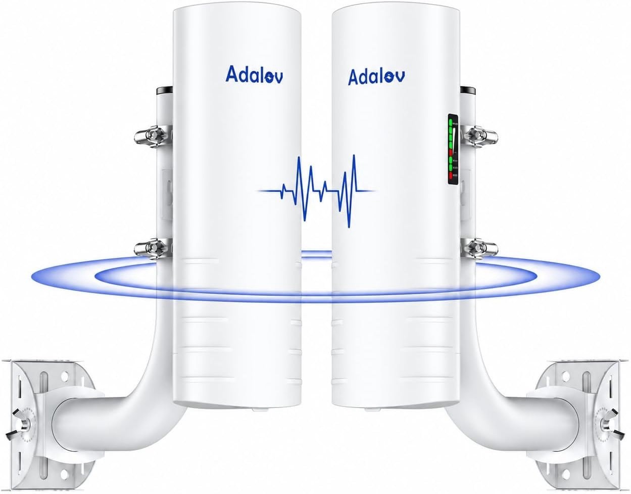 AdaLov CPE361 5KM Outdoor Wireless Bridge (2 Pack) 14dBi Antenna + 2x1Gbps Ports