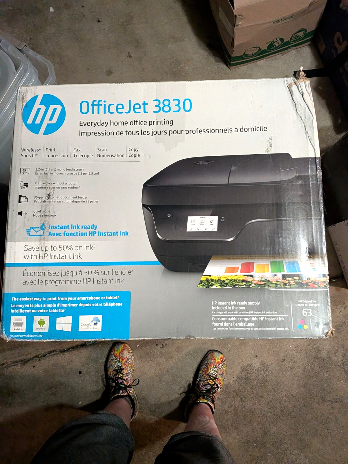 HP OfficeJet 3830 Color Inkjet All-in-One WiFi/USB 4800x1200 A4