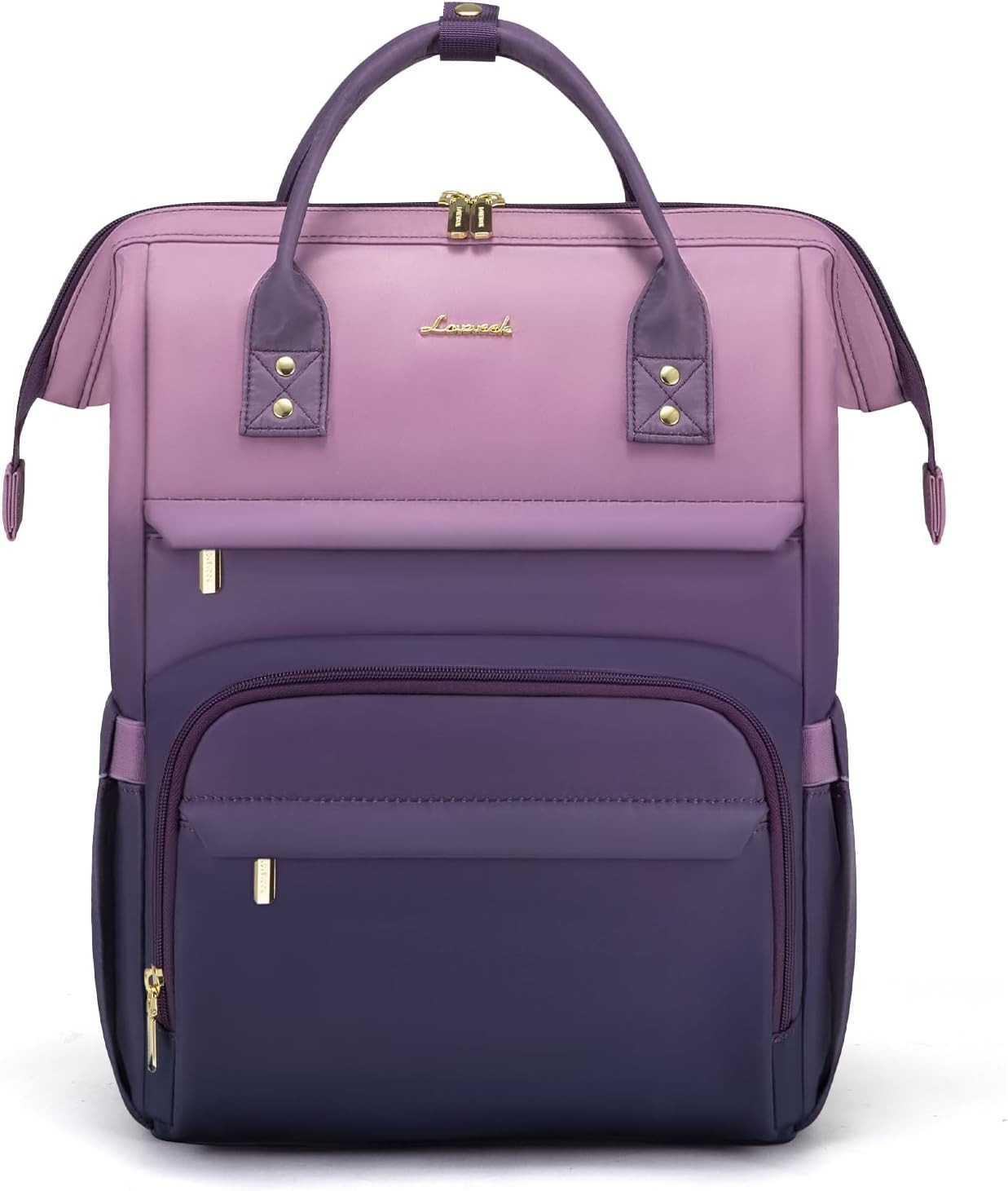LOVEVOOK Gradient Laptop Backpack for Women,15.6 Inch Work Computer Bakcpack Pur