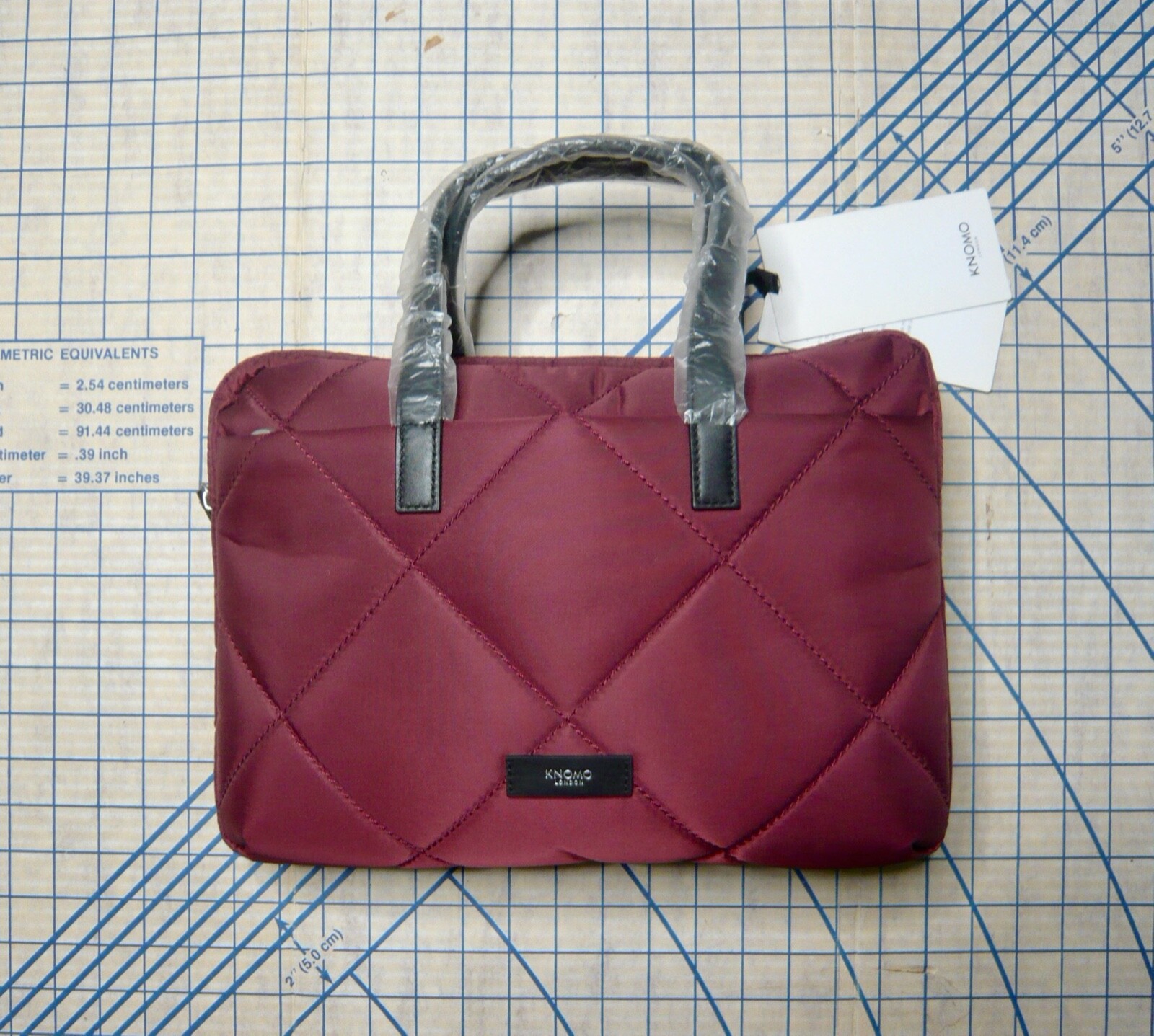 BaRgAiN BiN : KNOMO LONDON burgundy slim briefcase NWT