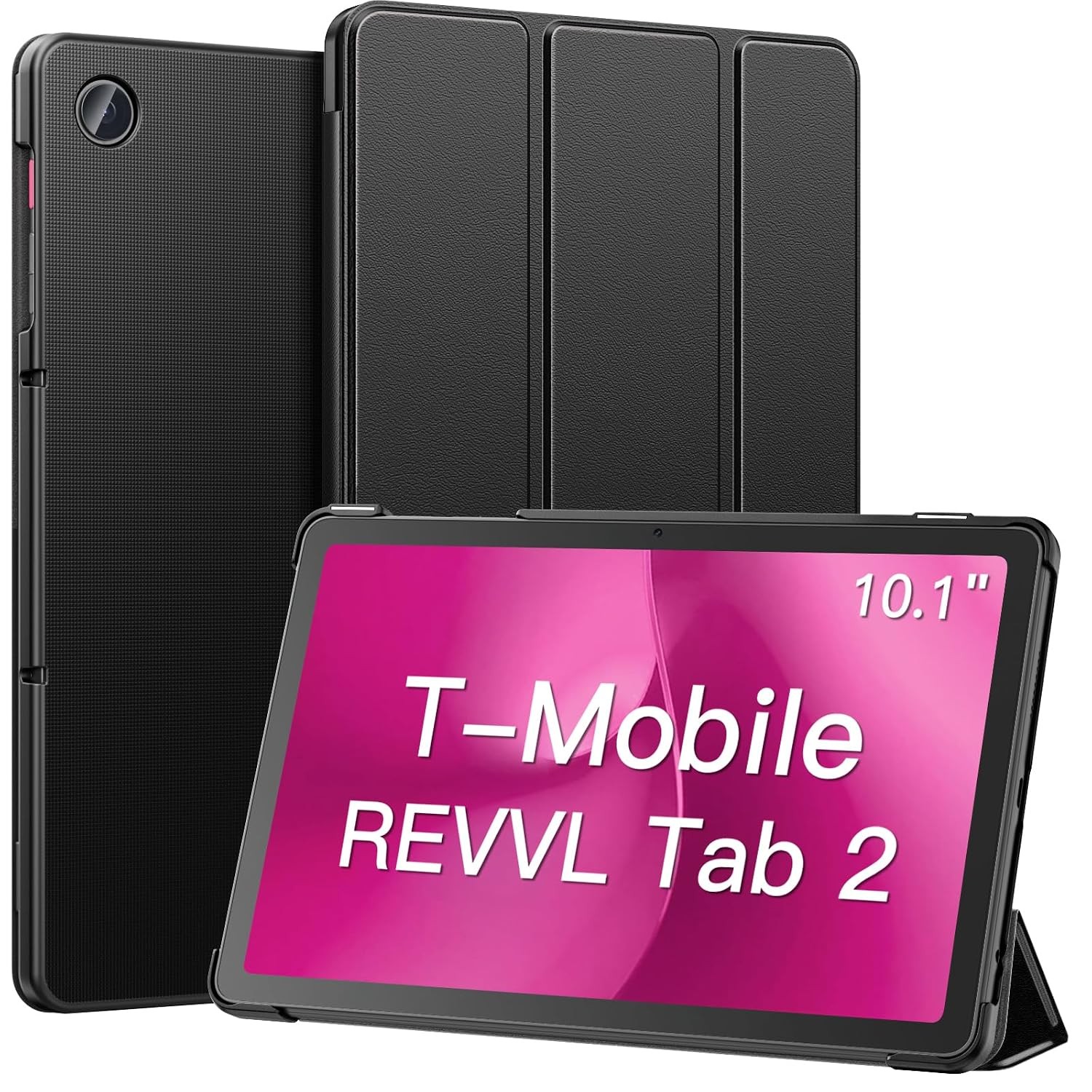 MoKo Case for T-Mobile Revvl Tab 2 2025 Tablet 10.1 Inch, Black