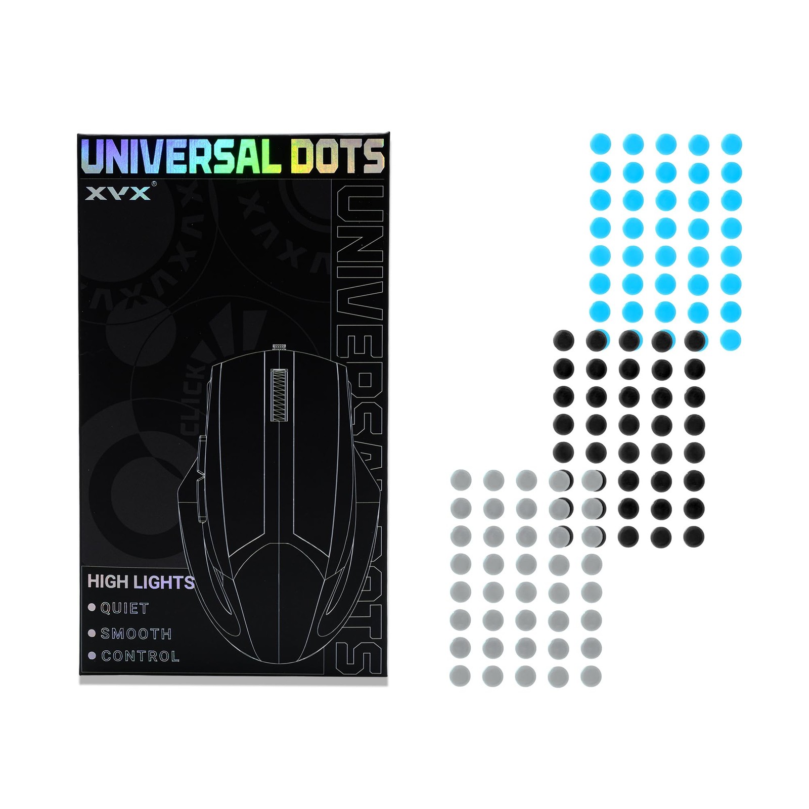 120 Pcs Mouse Skates 6.5mm Dot Feet for Glass Mousepads Gaming Mouse Glide Set