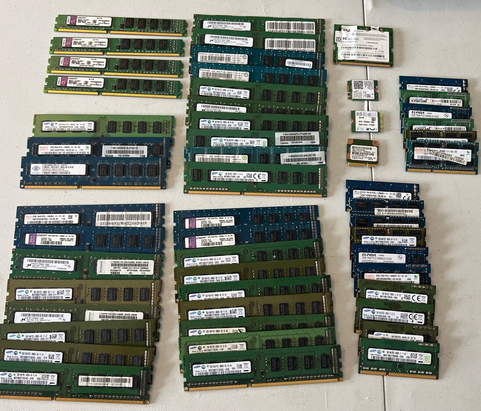 Lot of 50 Pieces 4GB 2GB PC3/DDR3/PC3L Desktop/Laptop Memory + More