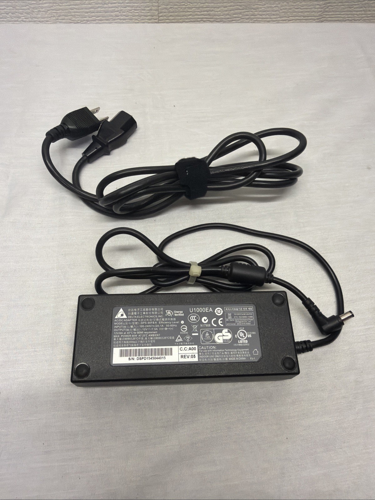 Original Delta 90W AC Power Adapter DPS-90FB-A 12V 7.5A 5.5*2.5mm