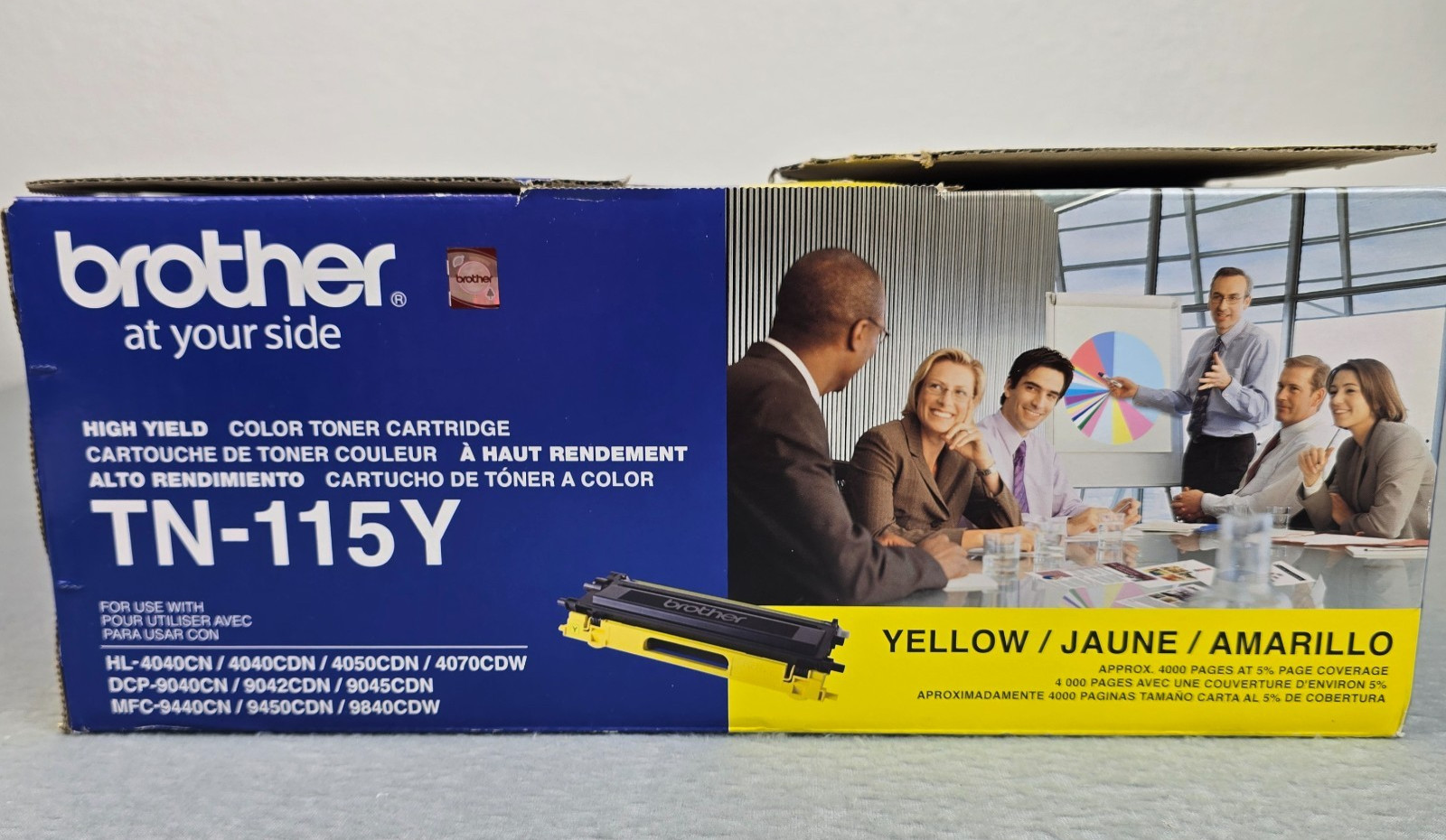 Genuine Brother TN-115Y Yellow Toner Cartridge OEM New Open Box Sealed