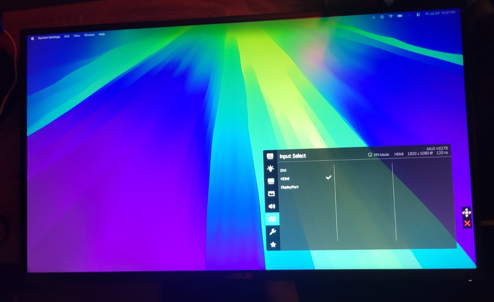 ASUS TUF Gaming VG279QR 165Hz 27 " 1080p  - Black, No Stand, VESA Mnt, Grade B+