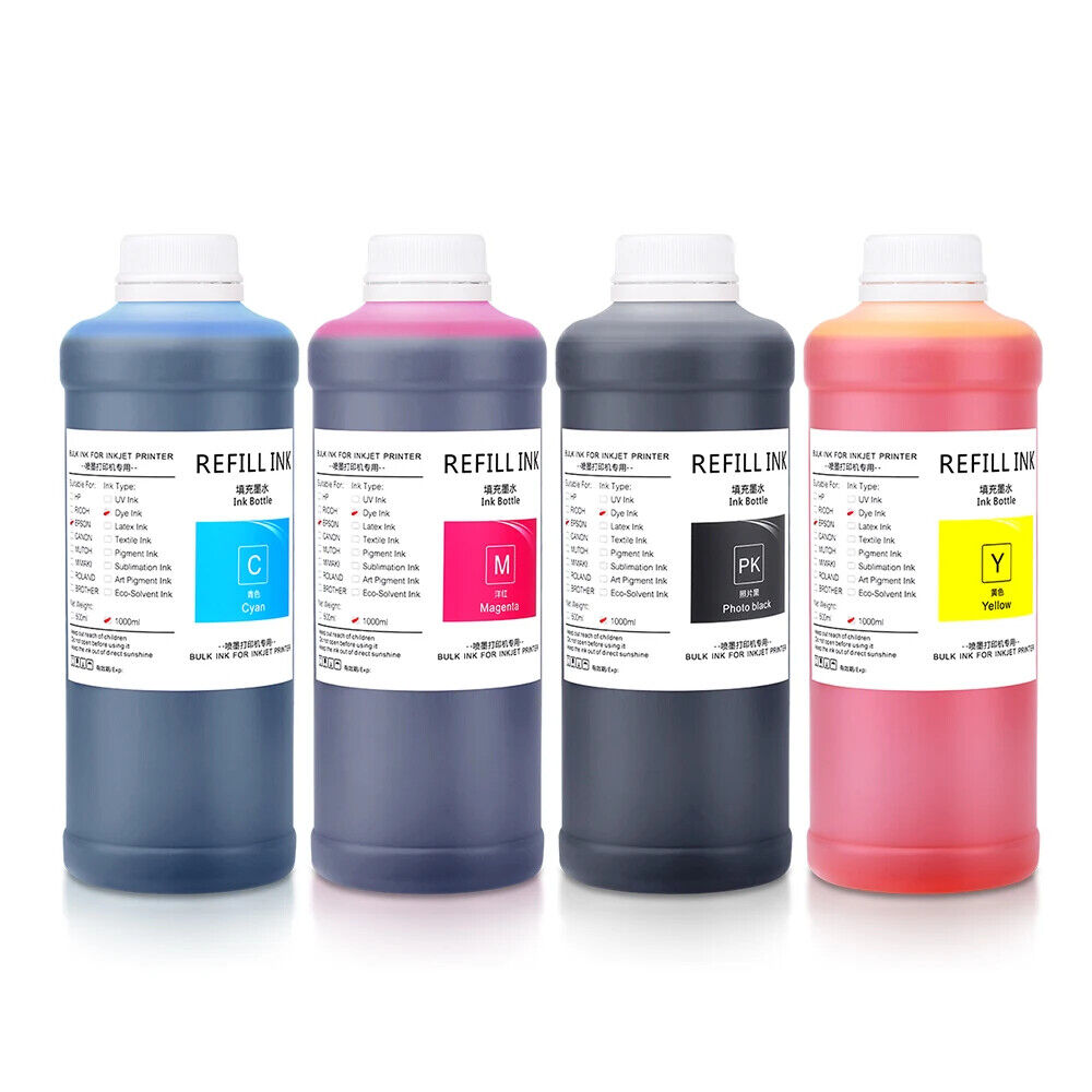 1000Ml 4 Color Basked Dye Ink For Ep son L Series Printer Jet Manufacturer