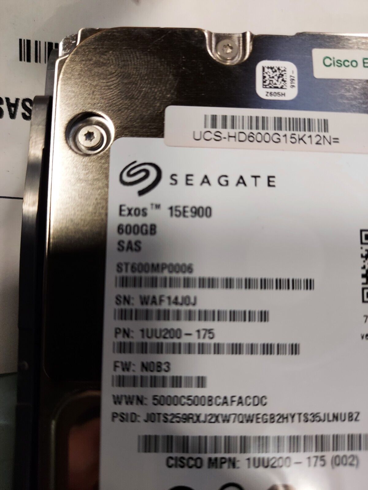 SEAGATE EXOS 15E900 SERIES 600GB HDD