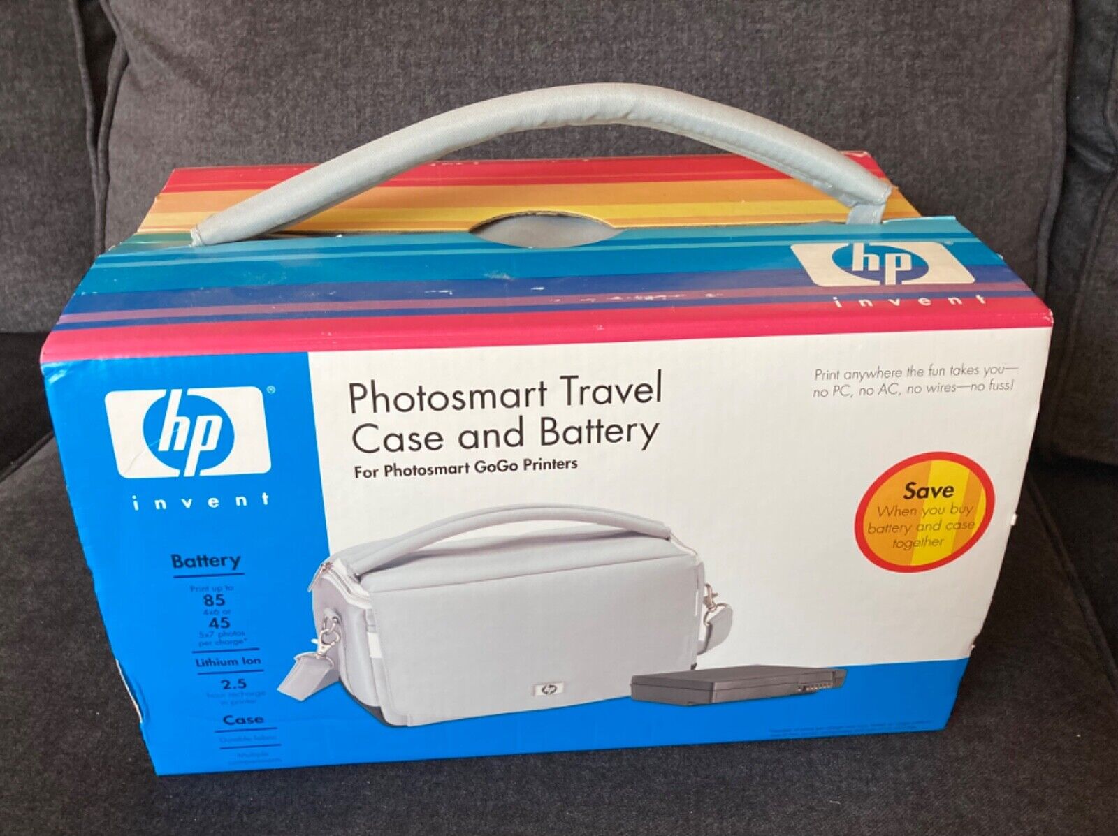HP Photosmart Travel Case and Battery NEW in Box