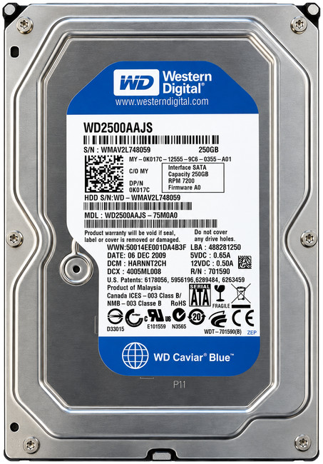 Western Digital WD2500AAJS 250GB SATA HDD Tested Sanitized - Premium Grade
