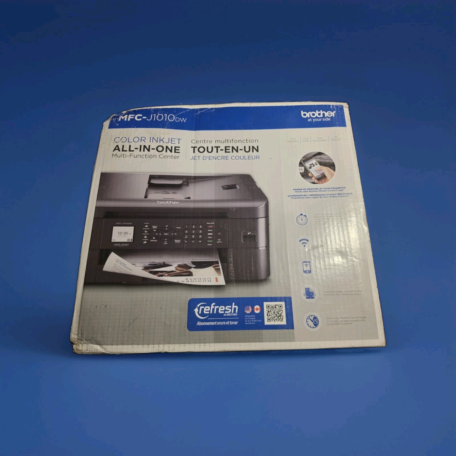 Brother MFC-J1010DW Wireless Color Inkjet All-in-One Printer NIB never used 