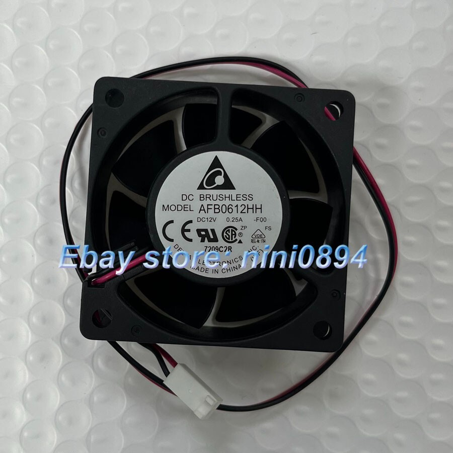 Delta AFB0612HH DC12V 0.25A 60*60*25MM 2-Pin Mute Cooling Fan