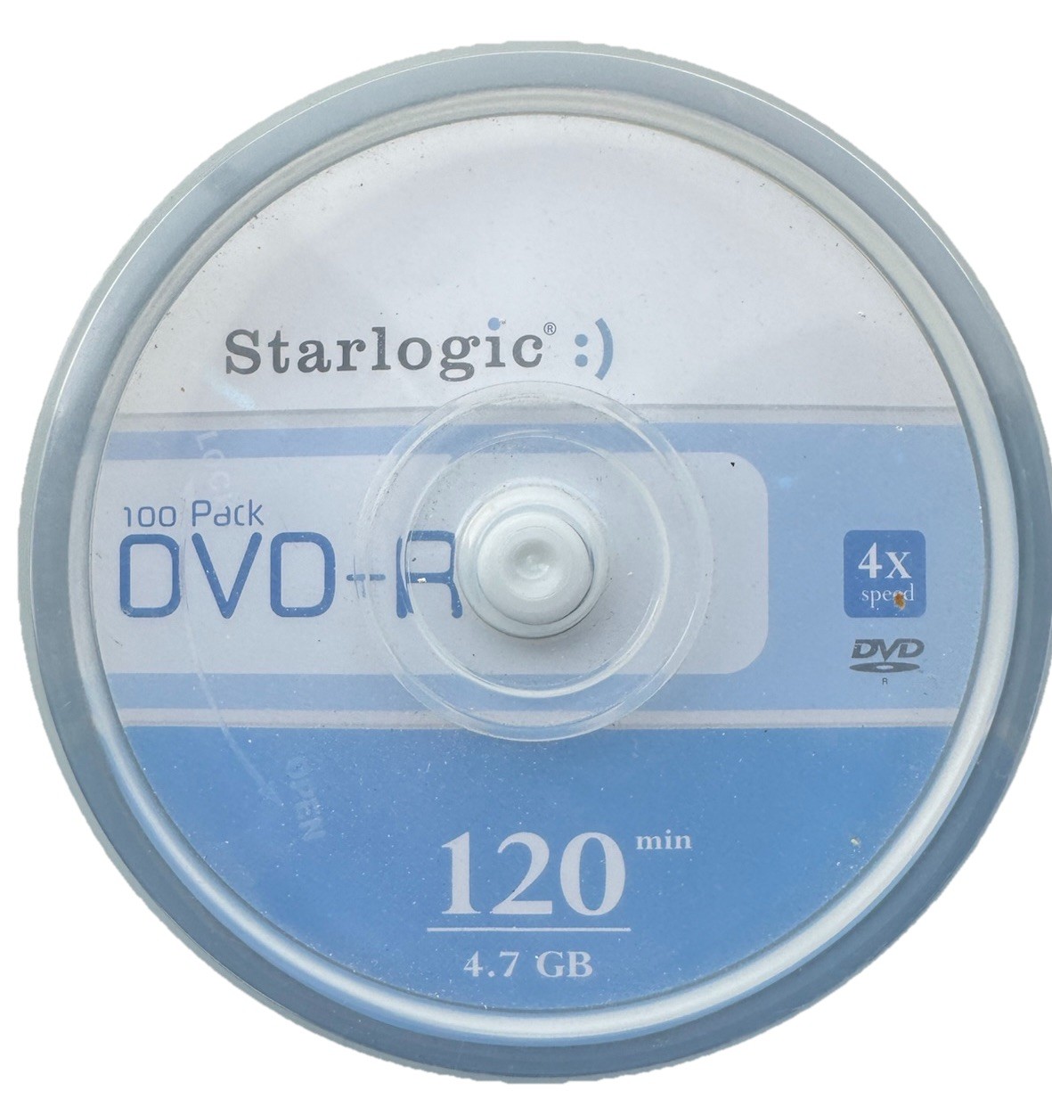 Lot of 100 Starlogic OfficeMax DVD+R 4.7GB 120min 4X Blank Discs New Sealed