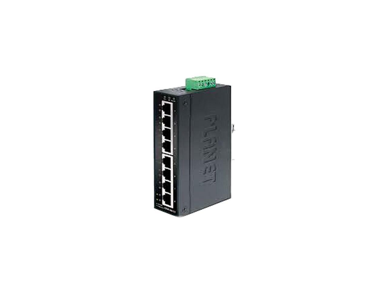 PLANET ISW-801T 8-Port 10/100TX Industrial Fast Ethernet Switch (-40~75 Degrees