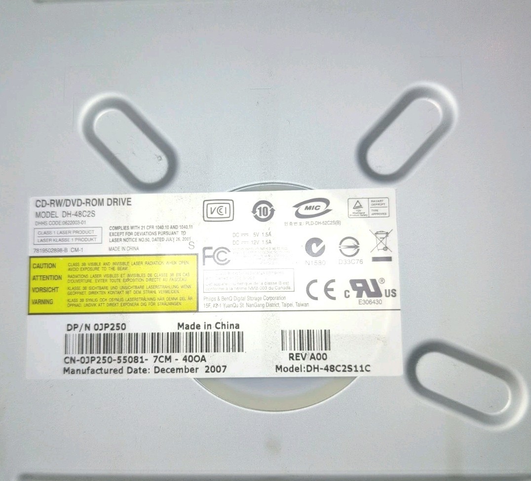 Genuine Dell Philips DH-48C2S CD-RW/DVD-ROM SATA Optical Drive 0JP250 JP250