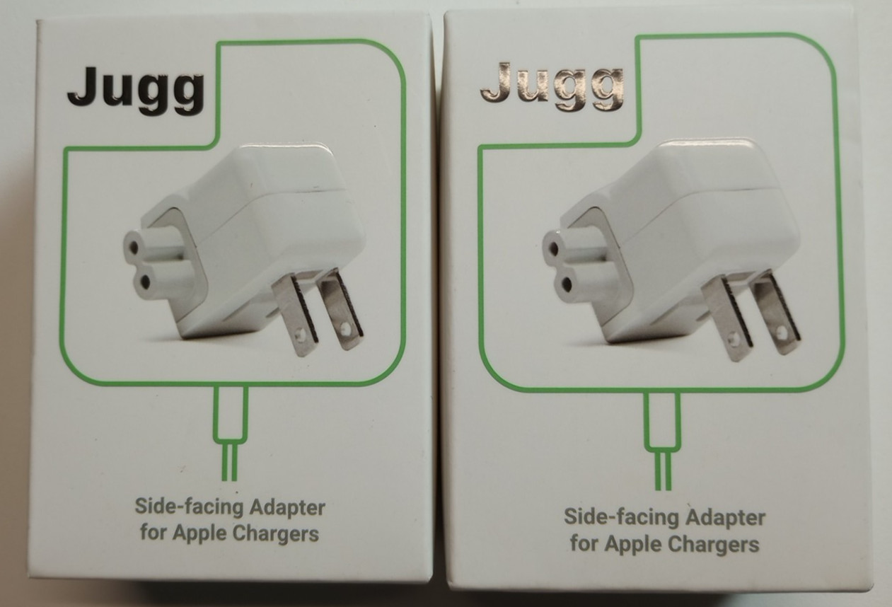 Lot of 2 Side-Facing Adapter Compatible with Apple MacBook Charger