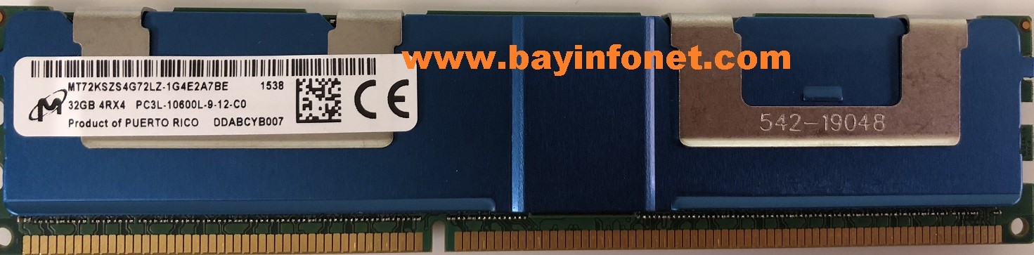 MT72KSZS4G72LZ-1G4E2A7BE 32GB 4RX4 PC3L-10600L DDR3-1333 Sever Memory Module